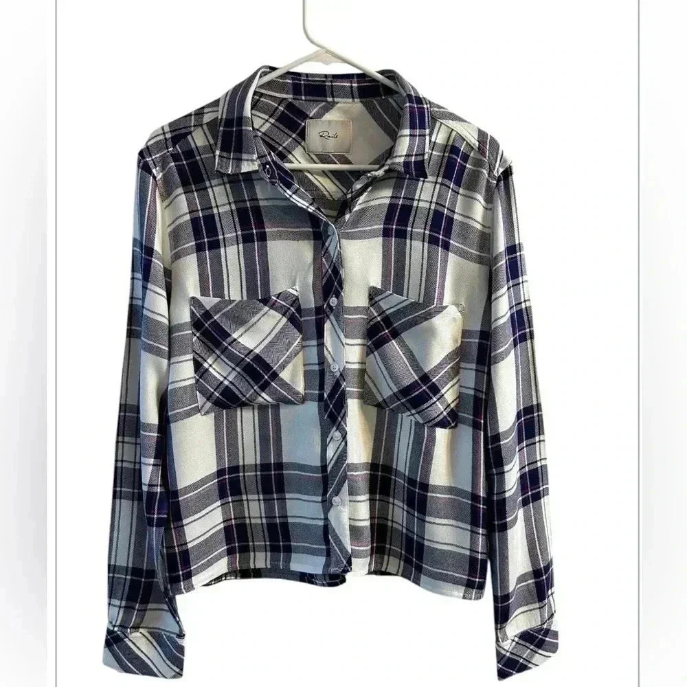 Rails Dylan cropped flannel shirt